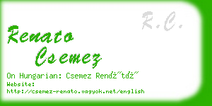 renato csemez business card